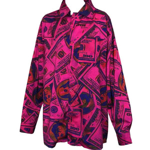 Money Makin Mimi Oversized Button Down Top-Apparel-Different Type Of Dope 