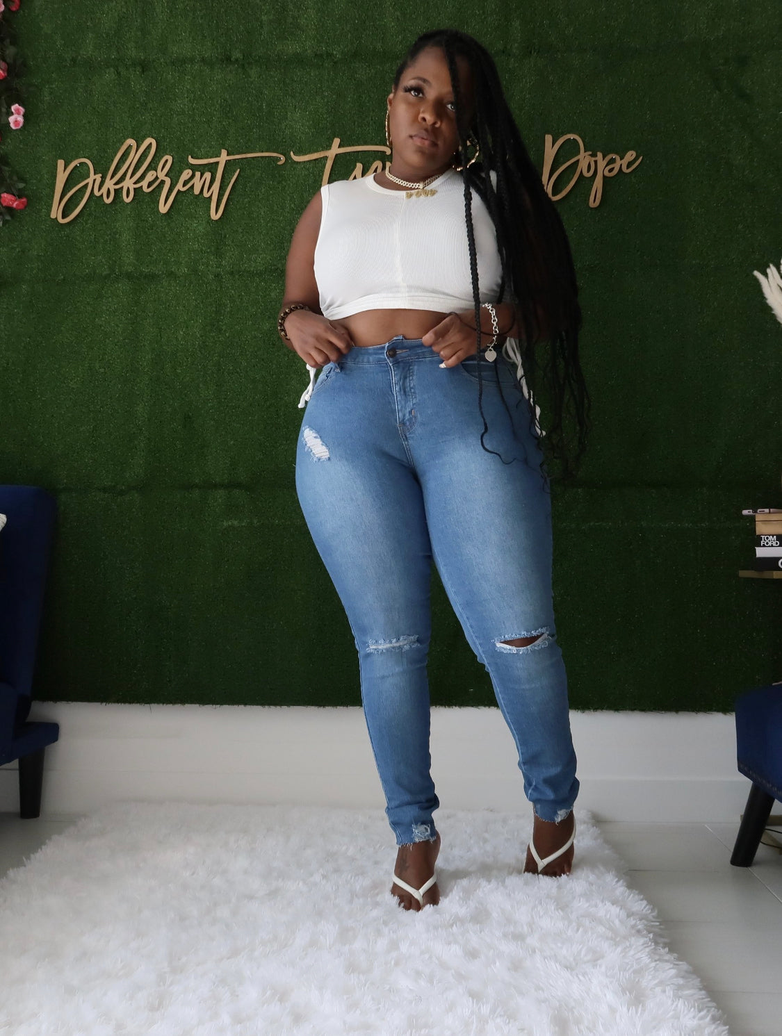 It Girl High Waist Skinny Jeans-Apparel-Different Type Of Dope 